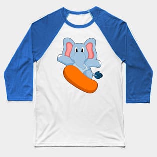 Elephant Snowboard Winter sports Baseball T-Shirt